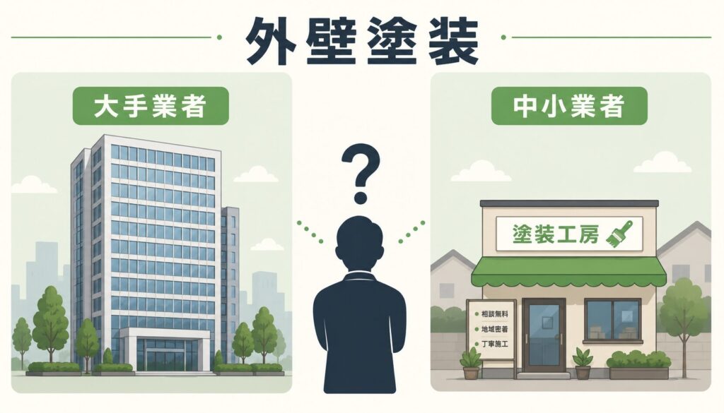 外壁塗装は大手と中小どっち？職人が正直に比較